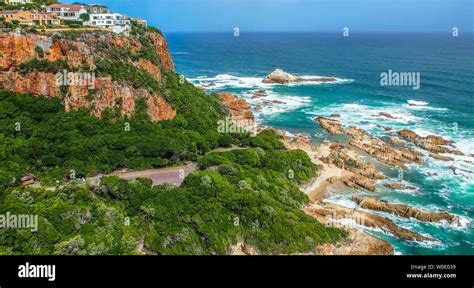 South Africa, Western Cape province, Garden Route, Knysna viewpoint of the Indian Ocean Stock ...