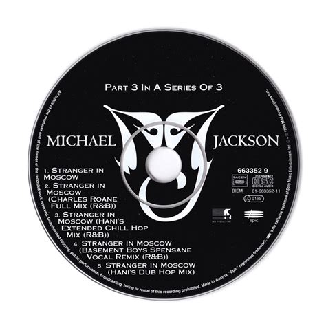 Michael Jackson | Stranger In Moscow | CD single (663352 9)