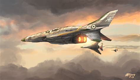 Download Warplane Aircraft Futuristic Jet Fighter Military Sci Fi HD Wallpaper by AoiWaffle0608