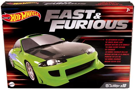 Buy Hot Wheels Cars, Fast & Furious 10-Pack of 1:64 Scale Iconic Cars from the Fast Movies, 2 ...