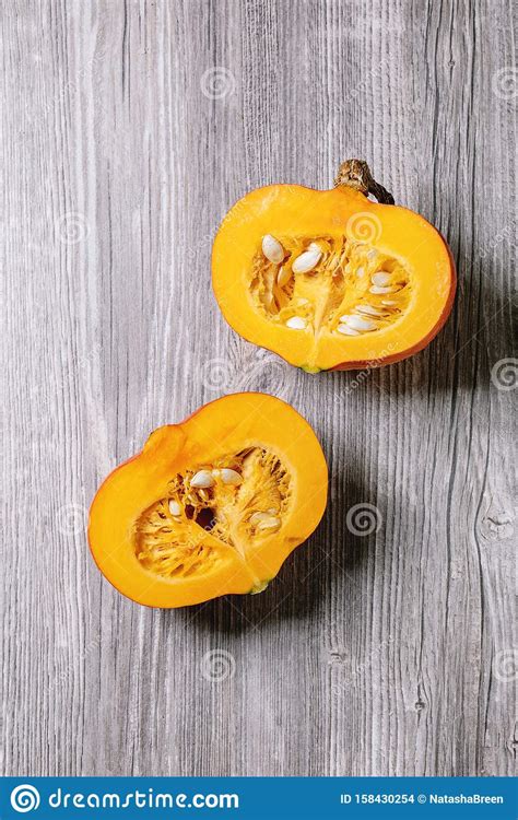 Slised hokkaido pumpkin stock photo. Image of prepared - 158430254