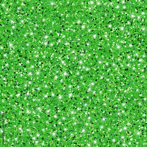 Green glitter pattern with glowing effect for different projects. Vector sparkle background ...