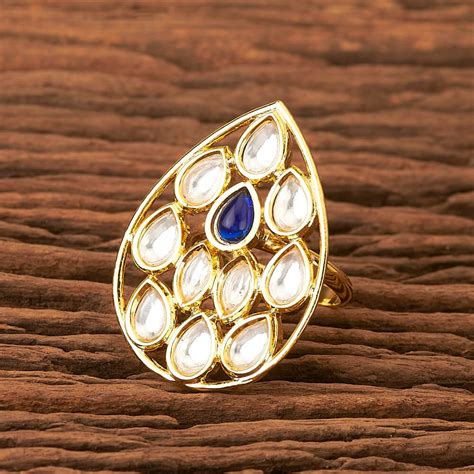 Kundan Gold Plated Classic Ring 350294 at Rs 205/piece | Kalbadevi | Mumbai| ID: 21692247830