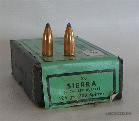 .308 bullets, 125 gr spitzer, Sierra for sale