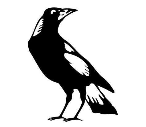 collingwood magpie | Magpie tattoo, Magpie art, Linocut art