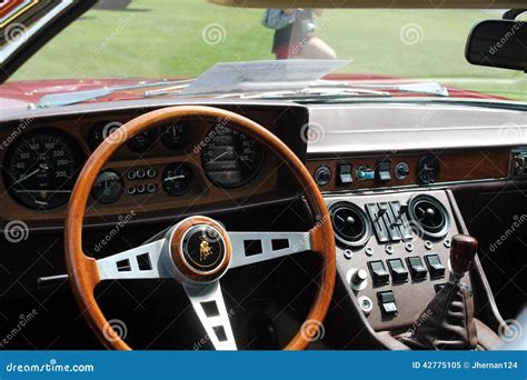 Classic Sports Car Interior Editorial Image - Image: 42775105