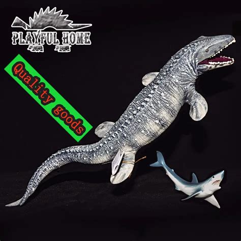 Mosasaurus Large Dinosaur Jurassic Soft Model Stuffed Mosasaurs kawaii Animals Action Figures ...