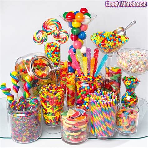 Rainbow Candy Buffet Kit: 25 to 50 Guests | Candy Warehouse | Rainbow candy buffet, Candy buffet ...