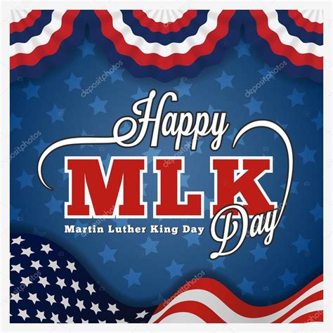 Martin luther king day greeting card and lettering design Stock Vector ...