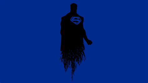 Superman silhouette, Superman, Minimal, Blue HD wallpaper | Wallpaper Flare