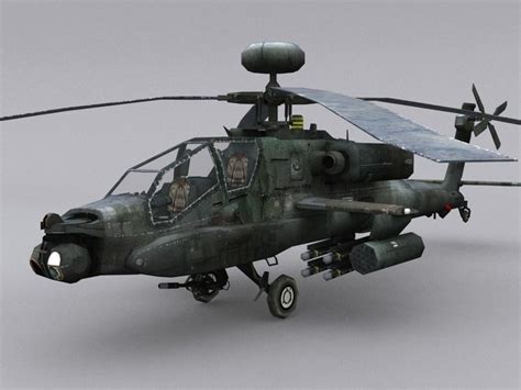 3D model Boeing AH-64 Apache VR / AR / low-poly | CGTrader