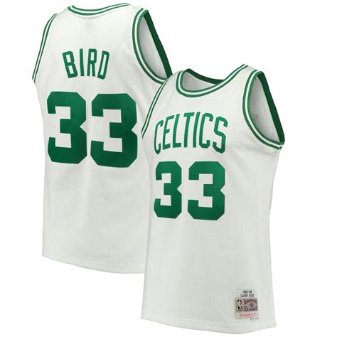 Mitchell & Ness Larry Bird Boston Celtics White 1985-86 Hardwood Classics Swingman Jersey