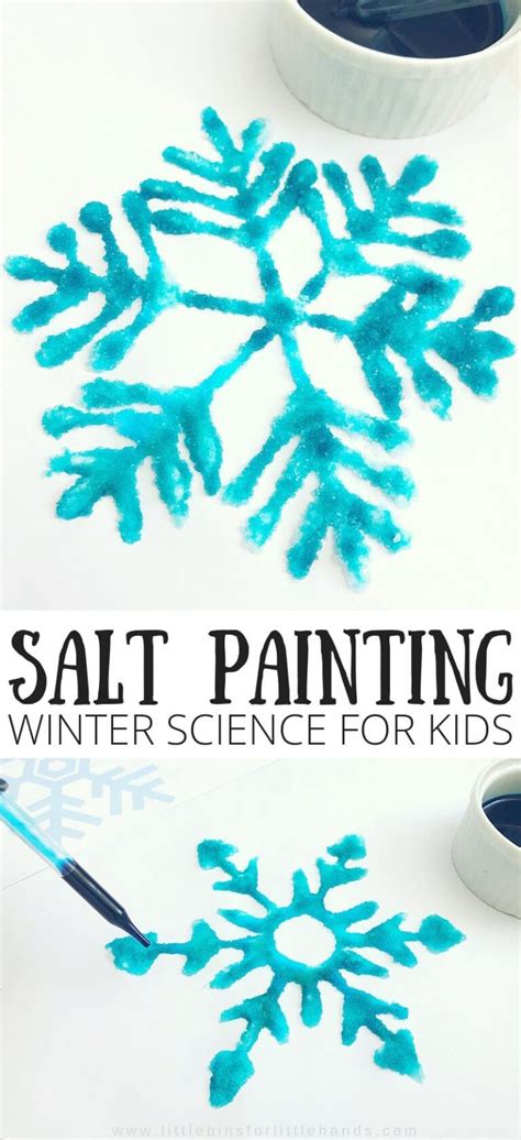 Salt Snowflakes For Winter Art - Little Bins for Little Hands