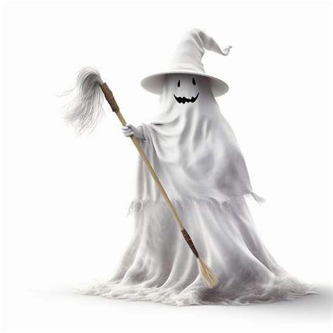 Premium AI Image | a scarecrow dressed in a white cape and hat.