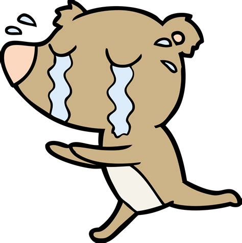 crying bear cartoon chraracter 12367441 Vector Art at Vecteezy