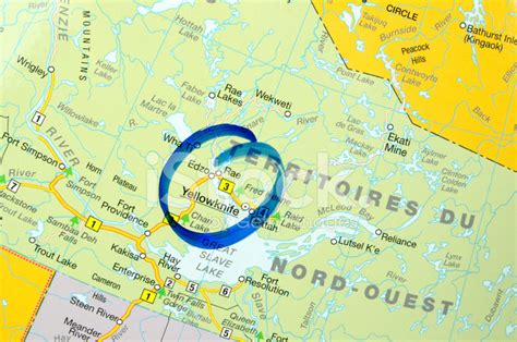 Yellowknife On The Map Stock Photo | Royalty-Free | FreeImages