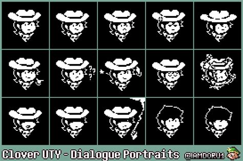 My own take on Clover's dialogue portrait sprites. [Undertale Yellow ...