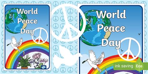 FREE! - International Peace Day Poster – Twinkl Resources