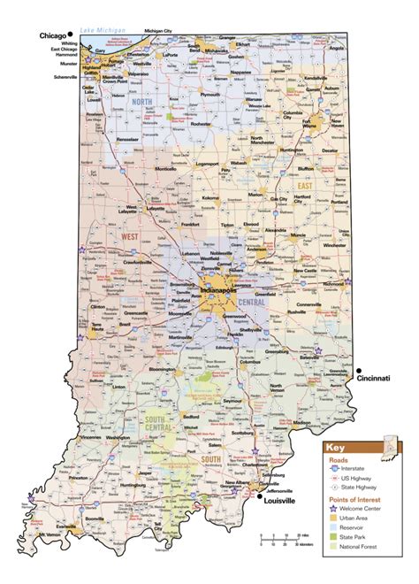 Road Map Of Indiana With Cities - Indiana State Map Printable | Printable Maps