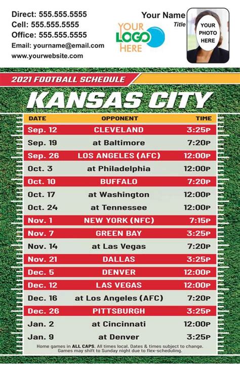 Kansas Football Schedule Postcards