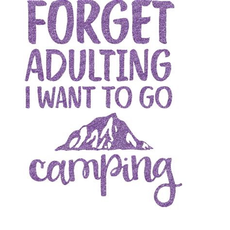 Camping Quotes & Sayings (Shape) Glitter Sticker Decal - Up to 4.5"X4.5" (Personalized ...