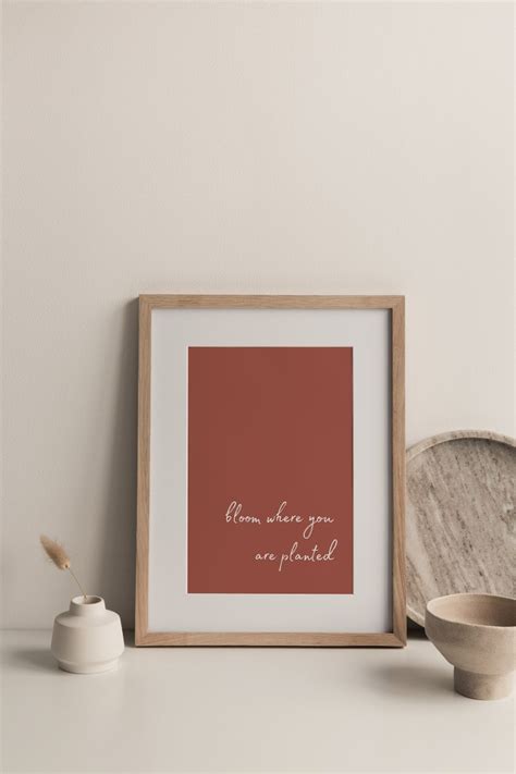 Pink Bloom Quote Wall Art Minimalist Wall Art Print Bohemian - Etsy