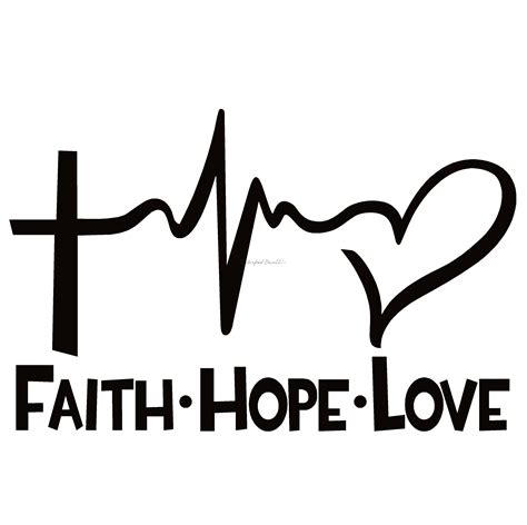 Faith Hope Love Window Decal - Faith Hope Love Window Sticker