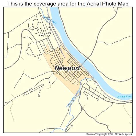 Aerial Photography Map of Newport, PA Pennsylvania