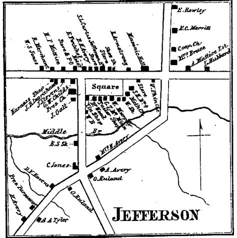 1866 Village Map - Jefferson