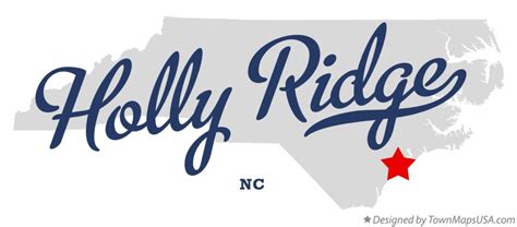 Map of Holly Ridge, NC, North Carolina