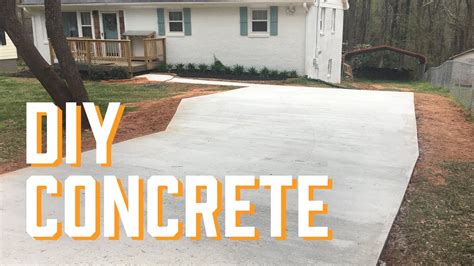 DIY Cement Driveway - YouTube