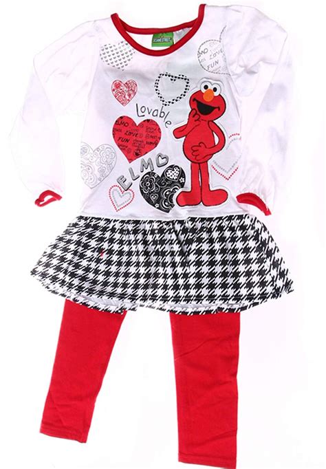 Elmo Toddler Girls 2pc Set I Love Fun (4T) - Walmart.com