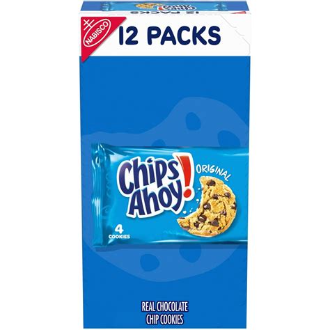 CHIPS AHOY! Original Chocolate Chip Cookies, 12 Snack Packs - Walmart.com - Walmart.com