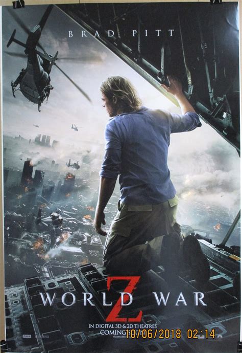 WORLD WAR Z, Original Rolled DS 27 X 40 Movie Poster, Brad Pitt Zombie ...