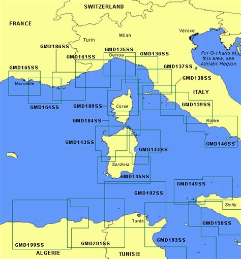 Garmin: Offshore Cartography G-Charts: Mediterranean / Tyrrhenian Sea ...