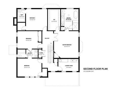 Second Floor House Plan - floorplans.click