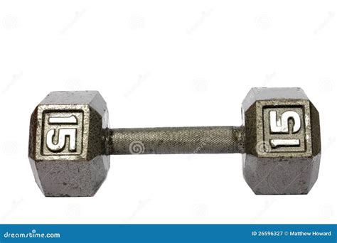 15 Pound Dumbbell Royalty Free Stock Photography - Image: 26596327