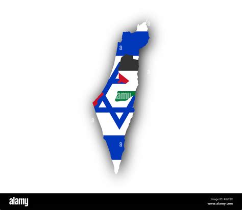 map and flag of israel and palestine Stock Photo - Alamy