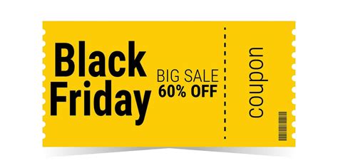 Black Friday sale ticket coupon template layout. 31426101 Vector Art at ...