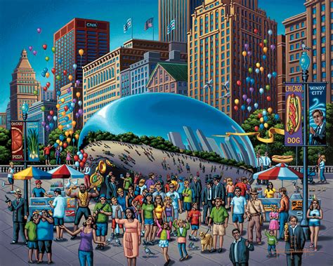 Chicago Bean - Fine Art | Dowdle Folk Art