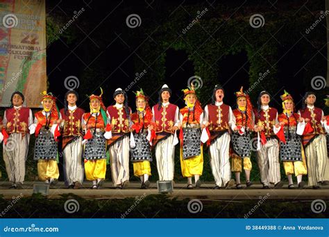 Turkish Dancers in Folk Costumes on Stage Editorial Stock Photo - Image of europe, ensemble ...