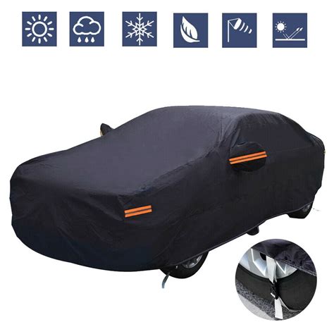 Heavy Duty Waterproof Full Car Cover All Weather Protection Outdoor ...