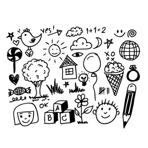 Children hand draw doodle icon 582813 Vector Art at Vecteezy