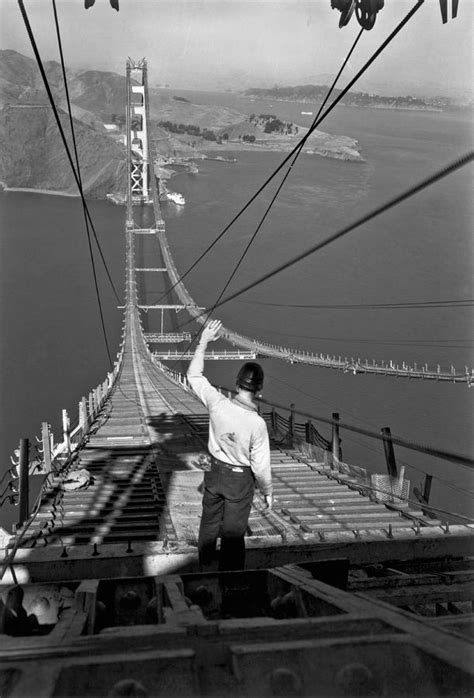 Golden Gate Bridge Worker Photograph by Underwood Archives - Fine Art ...