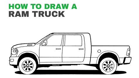 how to draw a dodge ram 2500 - howtodrawanosestepbystepcartoon