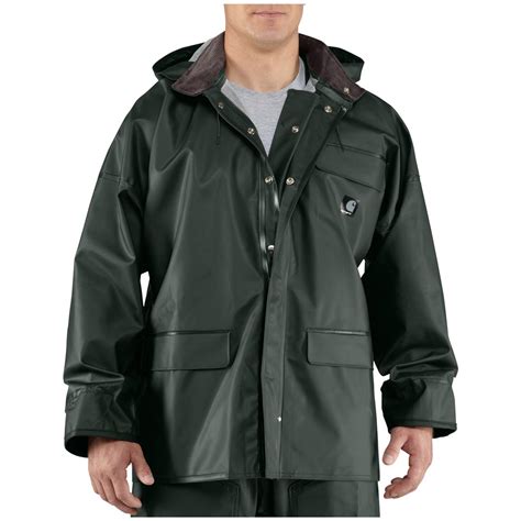 Men's Carhartt® Surrey Waterproof Hooded Rain Coat - 282622, Rain ...