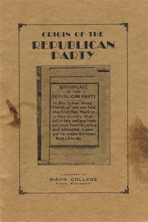 Origin Republican Party 1854