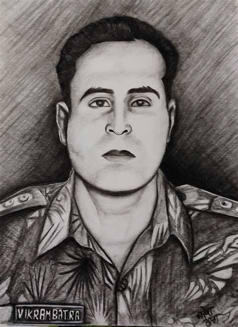 Vikram batra.. Kargil hero paramveer chakra Vijeta | Portrait tattoo ...