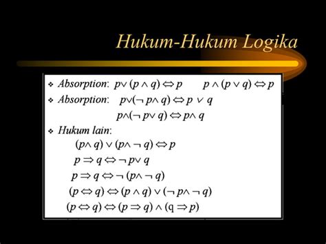 tabel kebenaran&hukum | PPT