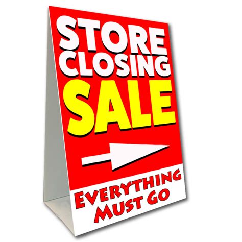 Store Closing Sale (Arrow) Economy A-Frame Sign 2 Feet Wide by 3 Feet ...